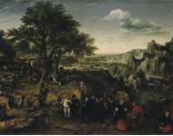 Valcenborch Lucas van Landscape with a Rural Festival - Hermitage